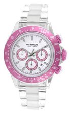 K&BROS 9511-2 Ice-Time Day Chronograph Pink
