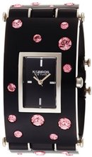 K&BROS 9530-2 Ice-Time Galassia Pink Crystal Accented Black