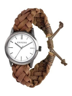 Kahuna KGF-0009G Brown Woven Leather Friendship