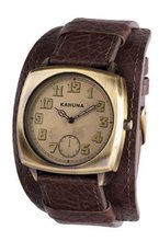 Kahuna KUC-0058G Vintage Brown Leather Cuff