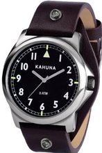 Kahuna KUS-0079G Black Brown Leather Cuff