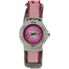 Kahuna Ladies-Girls Analogue Pink 5ATM Water Resistant Velcro Strap