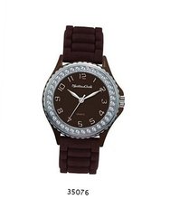 uKarmas Canvas TRENDY FASHION Chocolate Brown Silicon Strap , Chocolate Brown Case/Chocolate Brown Dial BY FASHION DESTINATION 