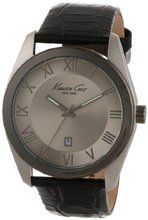 Kenneth Cole New York KC1925 Stainless Steel with Black Leather Strap