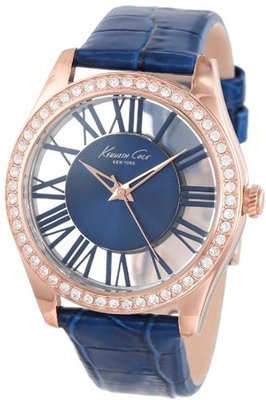 Kenneth Cole New York KC2757 Transparency Gold Case Transparent Blue Dial
