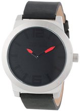 Kenneth Cole REACTION Unisex RK1283 Street Collection Black Dial Red Hand Details