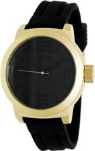 Kenneth Cole REACTION Unisex RK1316 Street Gold Tone Case Black Dial and Strap