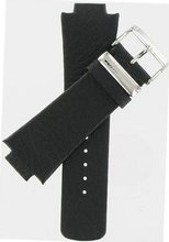 30/16mm Genuine Grained Leather Black band