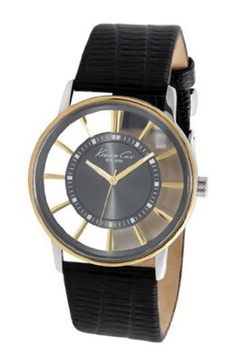 Kenneth Cole KC1896 Black Leather Quartz with Grey Dial