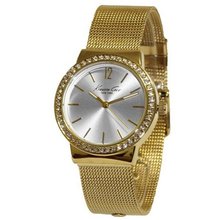 Kenneth Cole New York KCW4017 Analog Round Gold-Tone Stainless Steel Mesh Bracelet