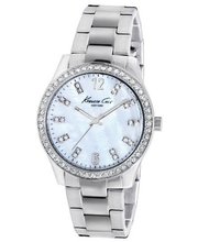 Kenneth Cole NY Crystal Accented MOP Dial Stainless Steel Bracelet KC4894