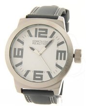 Kenneth Cole Reaction RK1253 Large Face Grey Rubber Strap Woman's