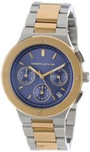 Kenneth Jay Lane 2127 Chronograph Blue Sunray Dial Two-Tone Stainless Steel