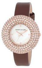 Kenneth Jay Lane 2506S-04 Mother of Pearl Brown Crystal