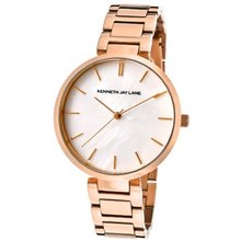 Kenneth Jay Lane KJLane-1717 White Mother-Of-Pearl Dial Rose Gold Ion-Plated Stainless Steel