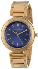 Kenneth Jay Lane KJLANE-2005 Blue Sunray Dial Gold Ion-Plated Stainless Steel