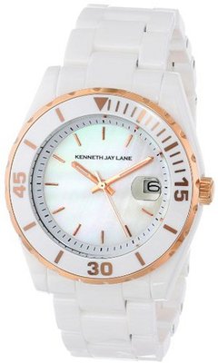 Kenneth Jay Lane KJLANE-3003 3000 Series Analog Display Japanese Quartz White