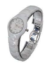 White Ceramic Petite Day Date Mother of Pearl Dial Konigswerk CQ41L