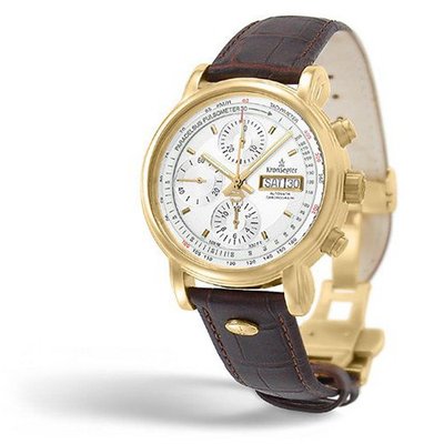 Kronsegler Paracelsus Pulsometer Automatic Chronograph gold (10Mic) - white