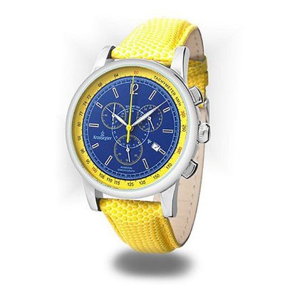 Kronsegler Poseidon Chronograph steel - blue/yellow