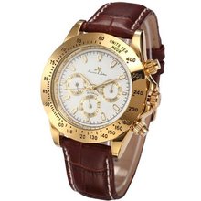 KS Imperial Day Date Gold Case Brown Leather  Automatic Mechanical Wrist KS162