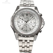 Ks Imperial Series Day Date Automatic Mechanical Silver Stainless Steel Band Wrist KS141
