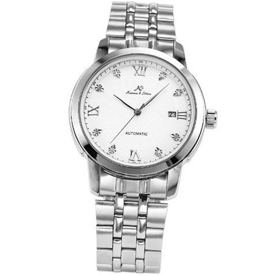 KS Stainless Crystal Analog Date Display Automatic Mechanical Dress Wrist KS091