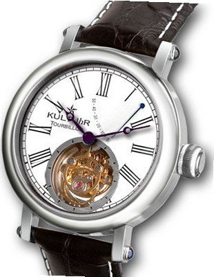 KULTUhR Fab Classic Tourbillon with Black Roman Numerals on White Dial and Power Reserve Limited Edition