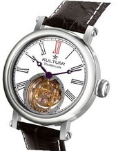 KULTUhR Fab Classic Tourbillon with Black Roman Numerals on White Dial Limited Edition - Lady Size