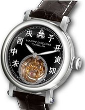 uKULTUhR Happy Buddha Tourbillon with White Characters on Onyx Dial Limited Edition 