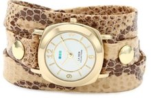 La Mer Collections LMODY3005 Odyssey Wrap Collection Crème Brown Snake