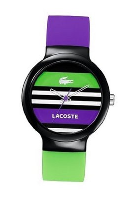 Lacoste Goa Multi Striped Dial Green and Purple Rubber Unisex 2020007