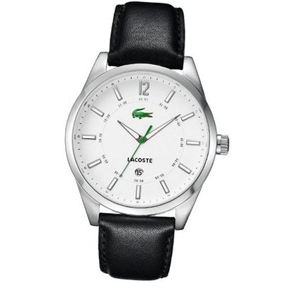 Lacoste Montreal White Dial Black Leather 2010580