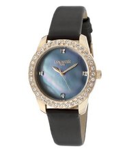 Blue Mother Of Pearl Dial Black Silk/Genuine Leather