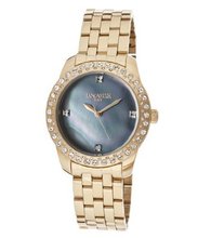 Blue Mother Of Pearl Dial Rose Gold Tone Ion Plated Stainless Steel