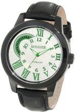 Lancaster OLA0446SL-VR-NR Non Plus Ultra Silver Textured Dial Black Leather