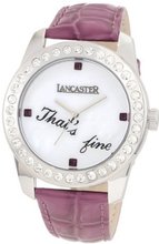 Lancaster OLA0476BN-VL Non Plus Ultra Mother-Of-Pearl Dial Purple Leather