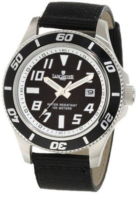 Lancaster OLA0628TNR-BN-NR Black Dial Black Nylon