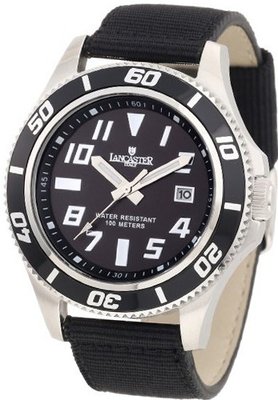 Lancaster OLA0628TNR-NR-NR Black Dial Black Nylon