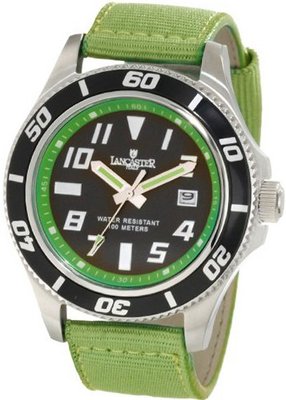 Lancaster OLA0628TNR-VR-VR Black Dial Green Nylon