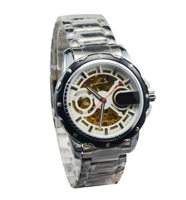 Laogeshi  White Stainless Steel Hand wind Mechanical