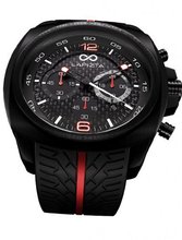 LAPIZTA Addax 48mm Chronograph Racing - Carbon Fiber Dial w/Red Accents L20.1001