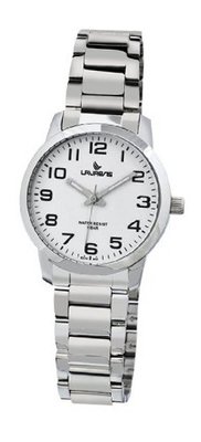 Laurens R373J900Y Metal Band Analog White Dial Stainless Steel Bracelet