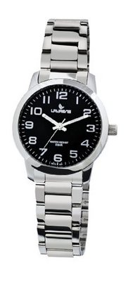 Laurens R373J901Y Metal Band Analog Black Dial Stainless Steel Bracelet