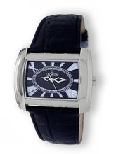 Le Chateau 14006M_BLK Leather Extravagant Collection Textured Dial