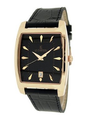 Le Chateau Black Dial Leather 7074mrse_blk