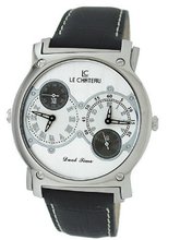 Le Chateau SS335_SIL Viajero Collection Dual-Time Zone