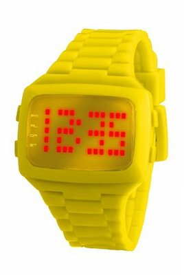 LED LED-YW-STP Unisex Digital Yellow Dial And Pu Strap