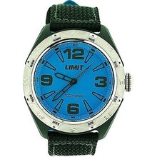 Limit Gents Analgoue Large Blue Dial 100M Water Resistant Nylon Strap 5402