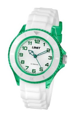 Limit Glacier Unisex Quartz with White Dial Analogue Display and White Silicone Strap 6022.01